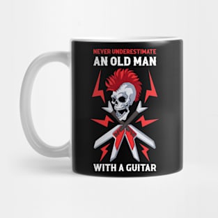 Old Man With A Guitar Funny Guitar Gift Mug